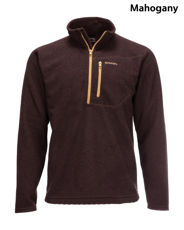 Simms Rivershed Quarter Zip Sweater Mahogany Simms Rivershed Quarter Zip Sweater Mahogany